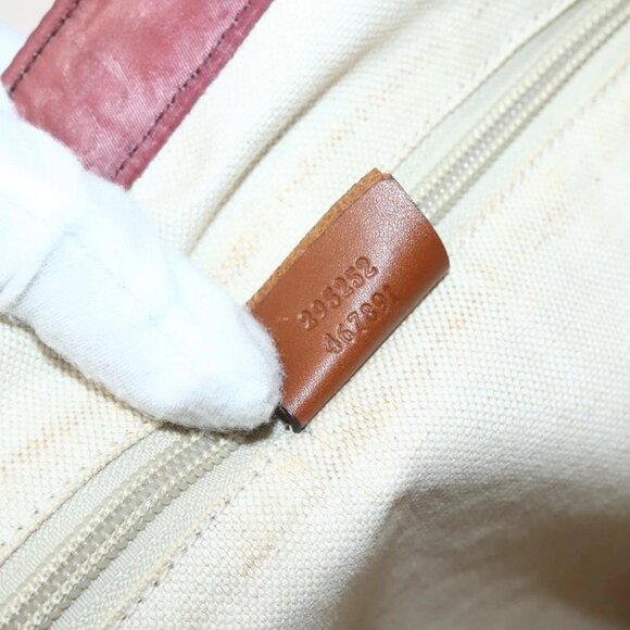 GUCCI GG Canvas Tote Bag Nylon Pink Gold 295252 Auth - Picture 14 of 16